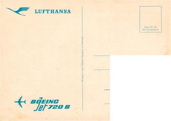 Flugzeuge Zivil Lufthansa Boeing Jet 720 B – Bild 2