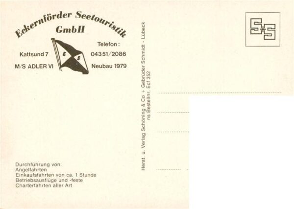 Dampfer Binnenschifffahrt M/S ADLER VI – Bild 2