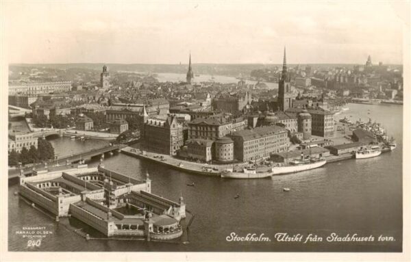 Stockholm Utsikt fran Stadshuset torn