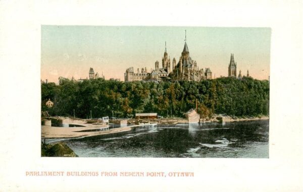 Ottawa Canada Parliament Buildings from Nepean Point