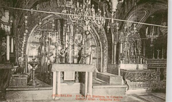 Jerusalem  Yerushalayim Israel Calvary Altar Zwoelfte und Dreizehnte Station