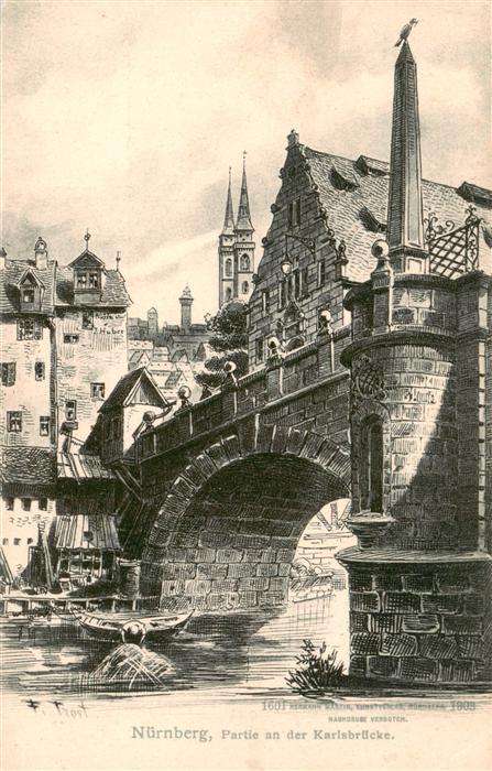 Nuernberg Partie an der Karlsbruecke
