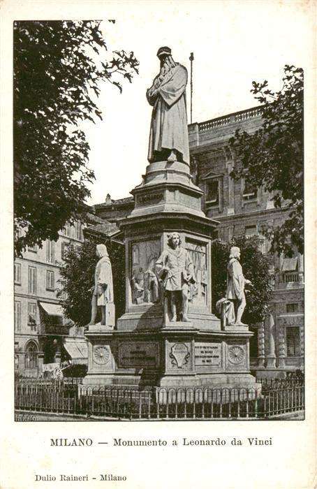 Milano Mailand IT Monumento a Leonardo da Vinci