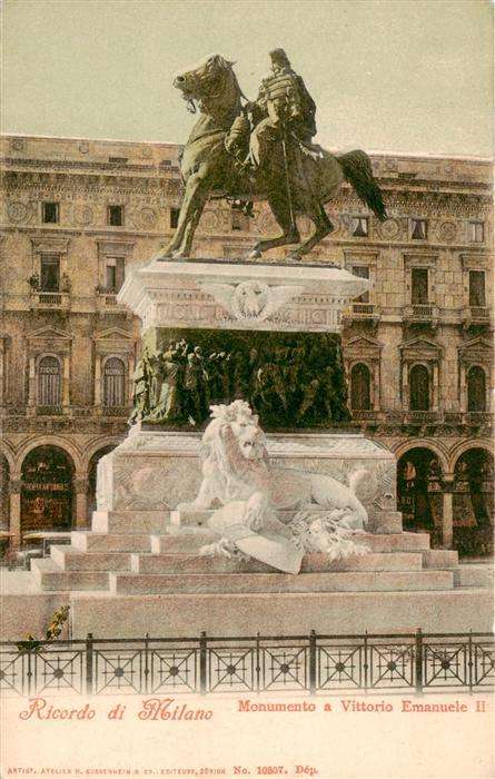 Milano Mailand IT Ricordo di Milano Monumento a Vittorio Emanuele II
