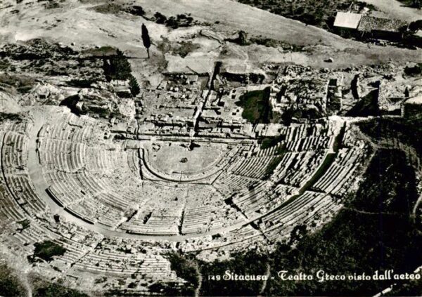 Siracusa Syrakus Sicilia Teatro Greco visto dall aereo