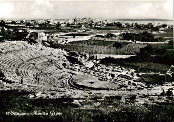 Siracusa Syrakus Sicilia Teatro Greco Fliegeraufnahme