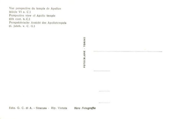 Siracusa Syrakus Sicilia Veduta prospettica del tempio di Apollo – Bild 2