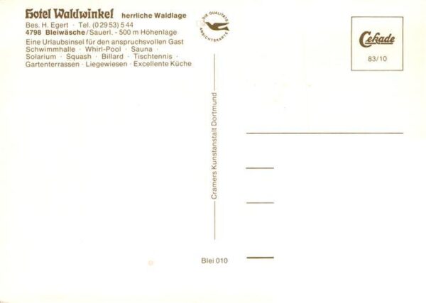 Bleiwaesche Hotel Waldwinkel Rezeption Gastraeume Hallenbad Talsperre – Bild 2