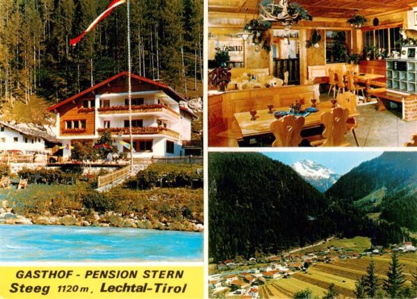 Steeg Tirol Gasthof Pension Stern Gastraum Lechtalblick
