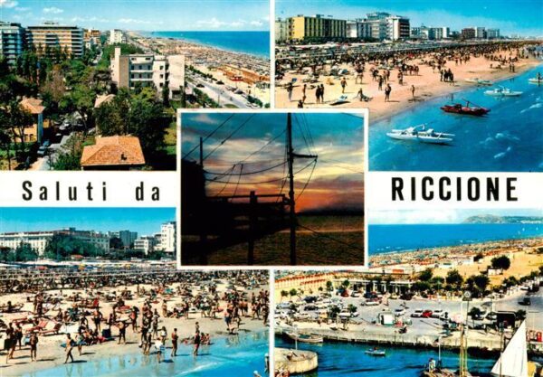 Riccione Rimini IT Strandpartien Panorama