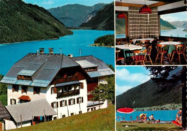 Naggl Weissensee Kaernten AT Pension Naggierhof Gastraum Strand