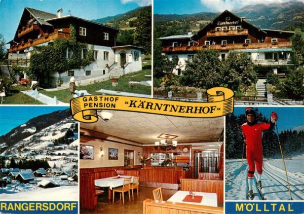 Rangersdorf Kaernten AT Gasthof Pension Kaerntnerhof Gastraum Panorama Langlaeuf
