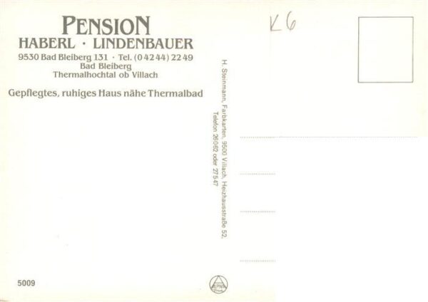 Bad Bleiberg Kaernten AT Pension Haberl Lindenbauer Gastraum Panorama Thermalbad – Bild 2
