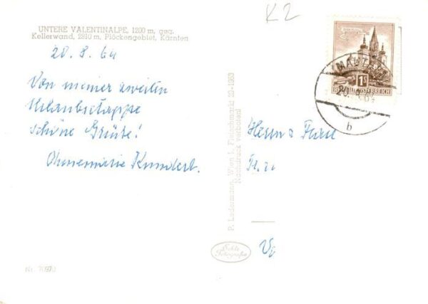 Mauthen Koetschach-Mauthen Kaernten AT Untere Valentinalpe Kellerwand Ploeckenge – Bild 2