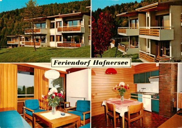Keutschach am See Kaernten AT Feriendorf Hafnersee Teilansicht der Bungalows