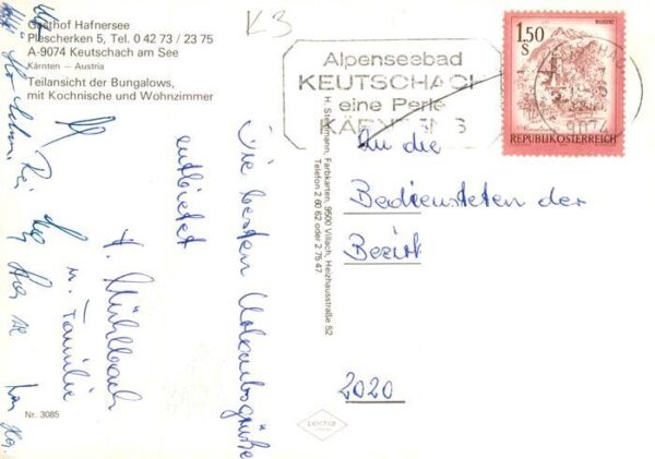 Keutschach am See Kaernten AT Feriendorf Hafnersee Teilansicht der Bungalows – Bild 2