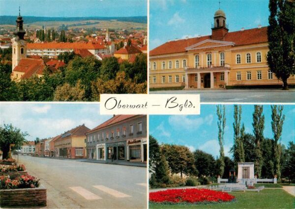 Oberwart Burgenland AT Teilansichten Stadtpanorama Rathaus Park Gedenkstaette