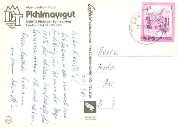 Pichl Schladming Alpengasthof Hotel Pichlmayrgut Winterpanorama Alpen – Bild 2