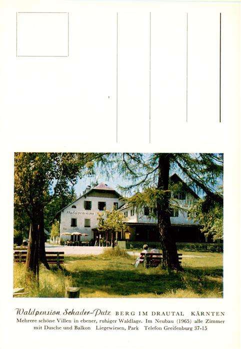 Berg Drautal Kaernten AT Waldpension Schader Putz