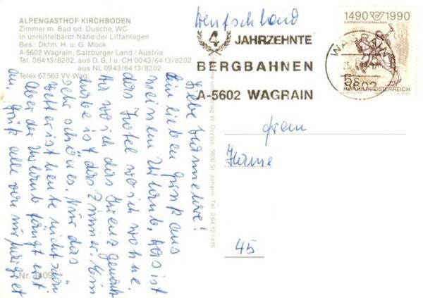 Wagrain  Salzburg AT Alpengasthof Kirchboden – Bild 2
