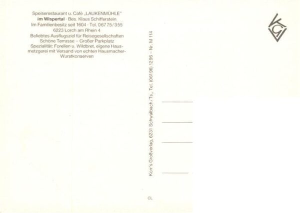 Lorch Rheingau Restaurant Café Laukenmuehle Wasserrad – Bild 2
