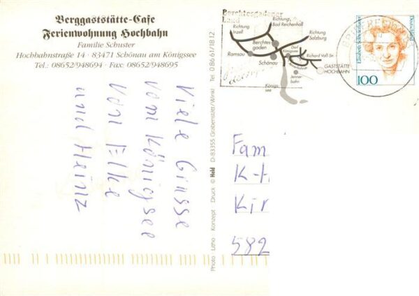 Schoenau Koenigssee Berggaststaette Café Ferienwohnung Hochbahn Restaurant Terra – Bild 2
