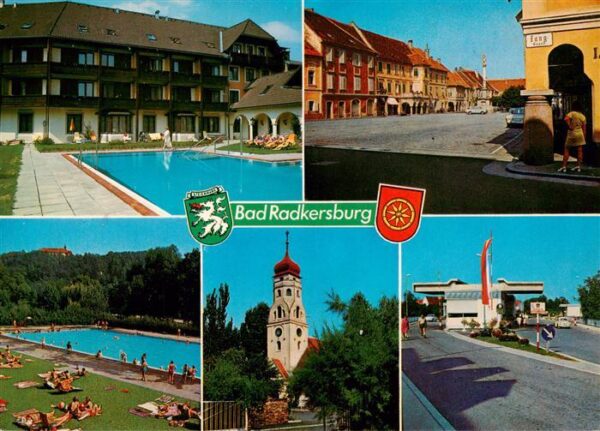 Bad Radkersburg Kurhaus Ortspartie Freibad Kirche Grenze