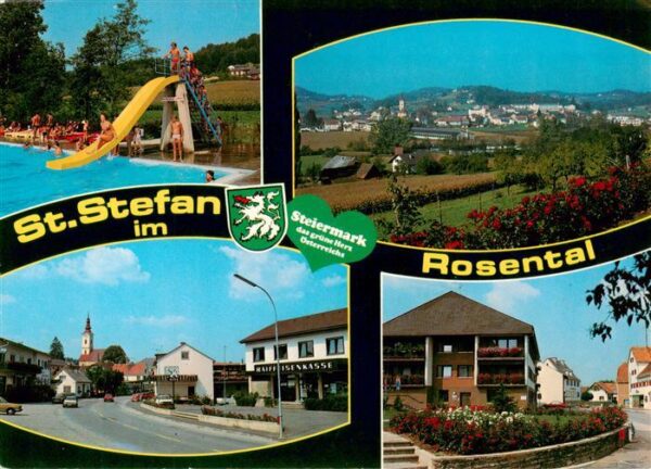 Sankt Stefan Rosental Freibad Panorama Sparkasse Ortspartien