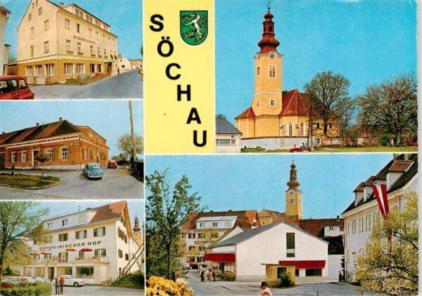 Soechau Steiermark AT Hubertushof Haus Stachel Oststeirischer Hof Kirche Markt