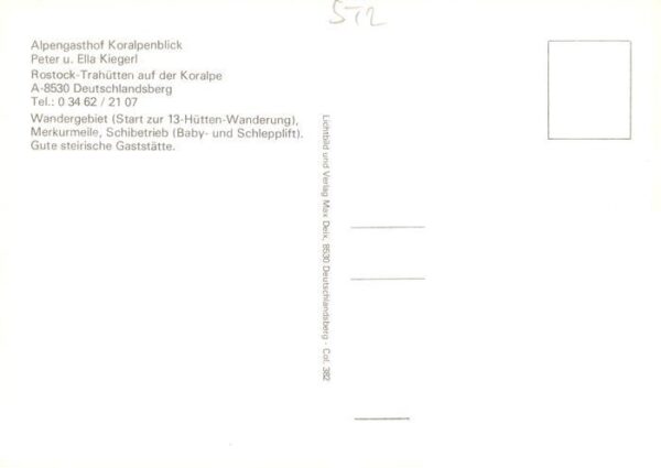 Deutschlandsberg Alpengasthof Koralpenblick Gastraum Terrasse – Bild 2