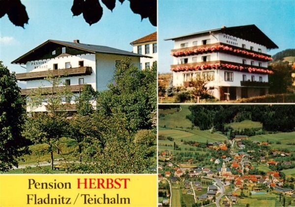 Fladnitz Teichalm Steiermark AT Pension Herbst Fliegeraufnahme