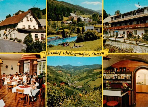 Gasen Gasthof Willingshofer Gastrume Schwimmbad Terrasse Panorama