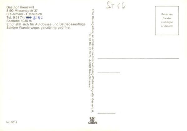 Miesenbach Birkfeld Gasthof Kreuzwirt Gastraum Panorama – Bild 2