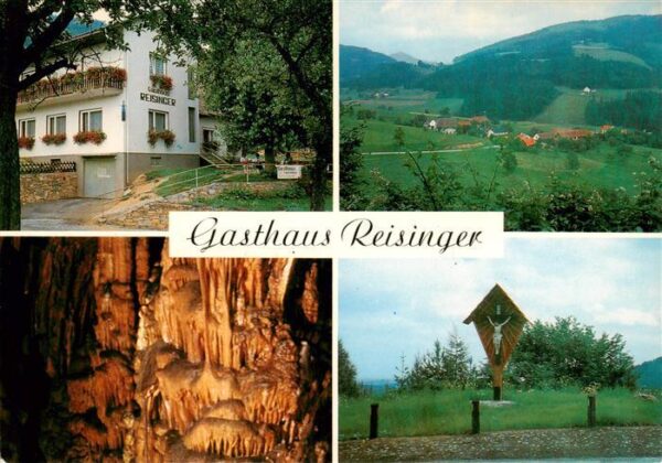 Weiz Steiermark AT Gasthaus Reisinger Grasslhoehe Panorama Wegekreuz