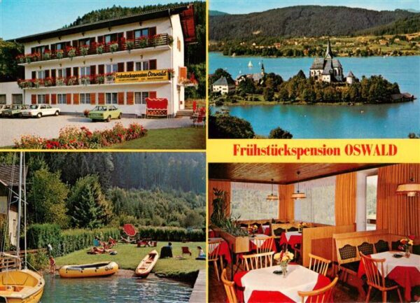 Maria Woerth Woerthersee Kaernten AT Fruehstueckspension Oswald Gaststube Seepar