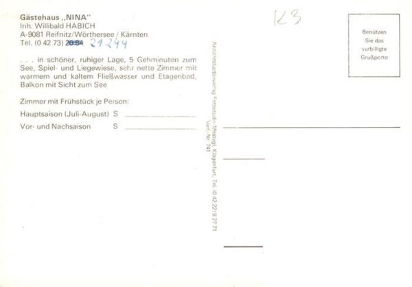 Reifnitz Woerthersee Gaestehaus Nina – Bild 2