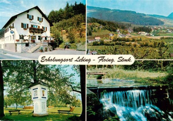 Floing Lebing Steiermark Gasthaus Voegl Bildstock Panorama Wasserfall