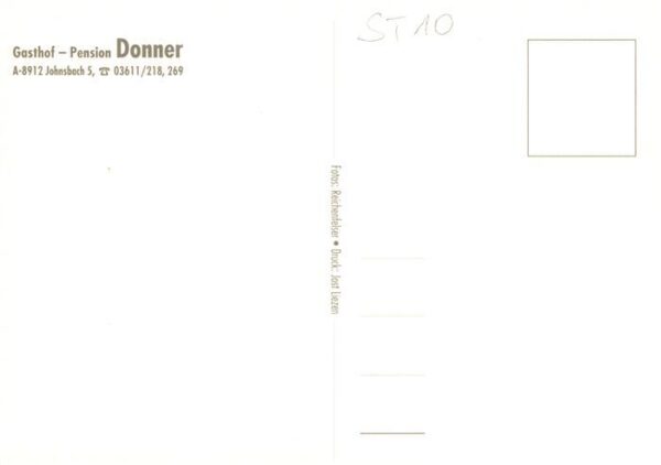 Johnsbach Steiermark AT Gasthof Pension Donner Gaststube Kirche Panorama – Bild 2