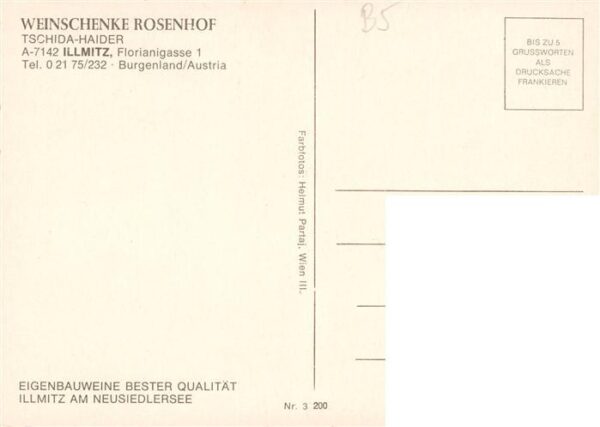 Illmitz Burgenland AT Weinschenke Rosenhof Gastraeume Park – Bild 2