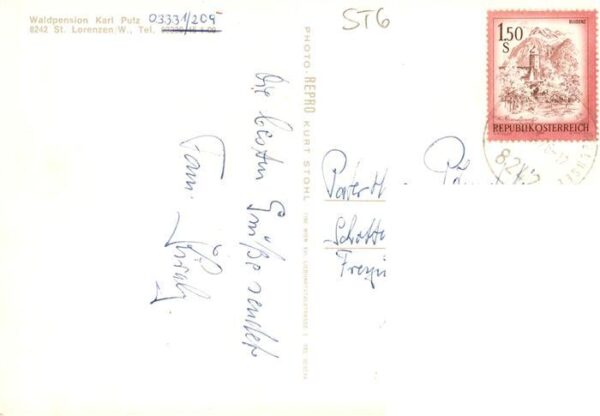 St Lorenzen Eibiswald Steiermark AT Waldpension Putz Gastraum Zimmer Kirche – Bild 2