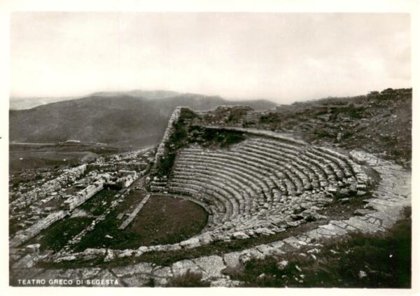 Segesta Sicilia IT Teatro Greco di Segesta Fliegeraufnahme