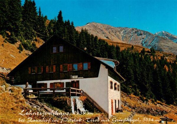 Zaunhof St Leonhard Pitztal Tirol AT Lehnerjochhaus mit Griesskogel