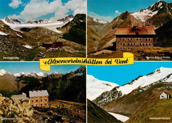 Vent  oetztal Tirol AT Vernagthuette Martin Busch Huette Breslauer Huette Hochjo