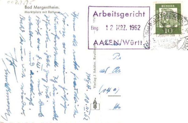 Bad Mergentheim Marktplatz mit Rathaus – Bild 2