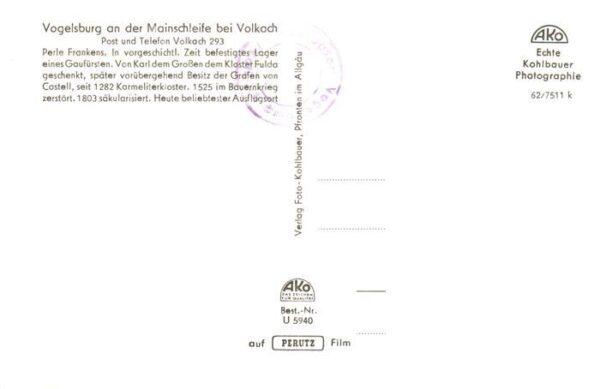 Vogelsburg Volkach Bayern Escherndorf Reben Kapelle Panorama Mainpartie Nordheim – Bild 2