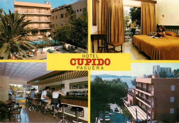 Paguera Mallorca Islas Baleares ES Hotel Cupido Gastraum Bar Zimmer Pool
