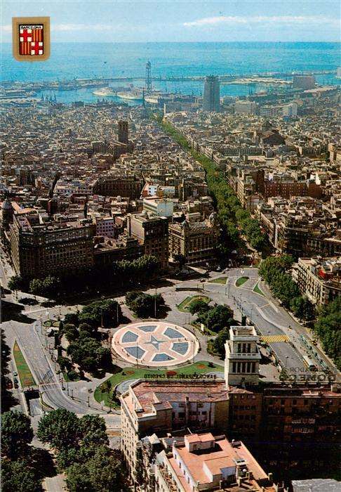 Barcelona Cataluna Placa Catalunya Vista aeria