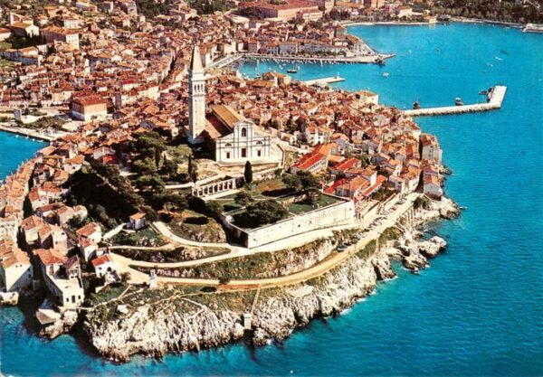 Rovinj Rovigno Istrien Croatia Fliegeraufnahme