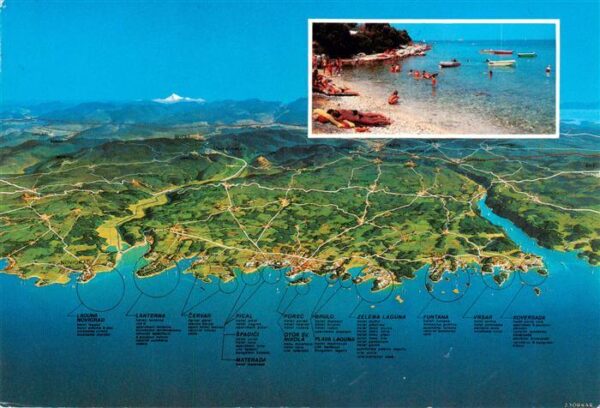 Porec Croatia Strandpartie Fliegeraufnahme