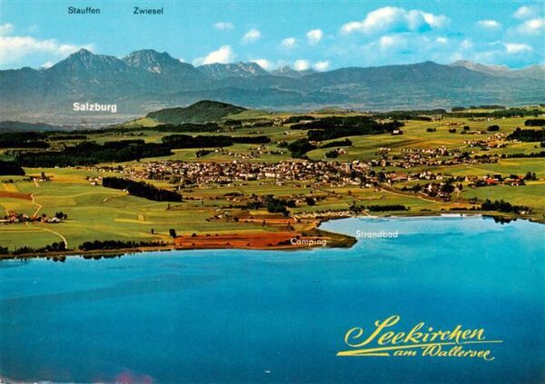 Seekirchen Wallersee AT Fliegeraufnahme mit Staufen und Zwiesel